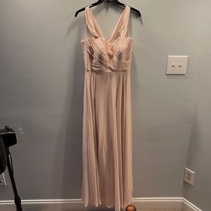Dessy Collection Off the Shoulder Gown - Size 8 - Blush.